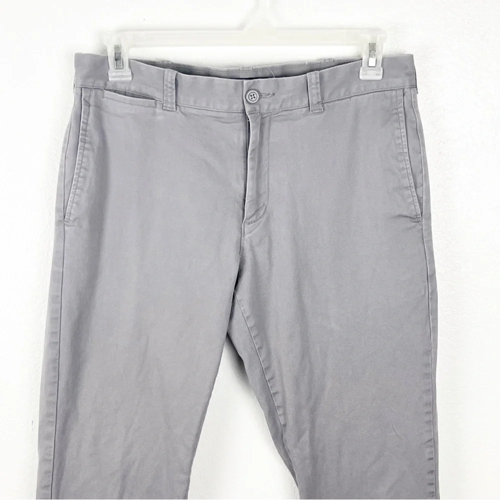 J. CREW Mercantile Flex Light Gray Fleece Lined Pants, Size 33 x 30